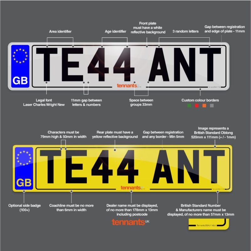 What Makes a Legal Number Plate Compliancy Part 1 Tennants UK