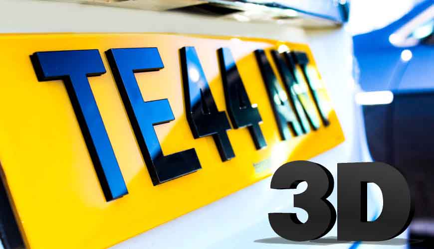 3D Digits for Number Plates